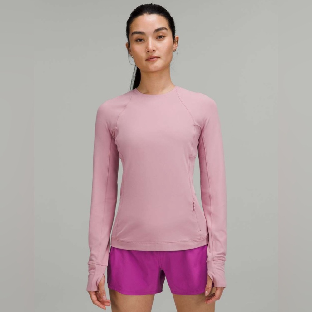 NWT Lululemon Lululemon Its Rulu Run Long Sleeve Shirt pink taupe size 6